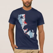  Californië Transplant Mashup Flag T-shirt (Voorkant)