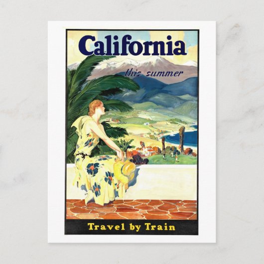  Californië Treinreis Poster Briefkaart (Voorkant)