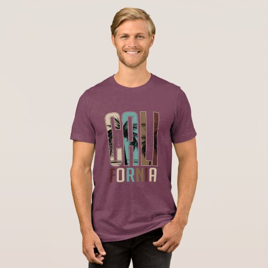 Californië Tri-Blend Shirt (Voorkant volledig)