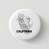 CALIFORNIË USA design Ronde Button 3,2 Cm (Voorkant)