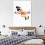 Californië USA kaartposter Canvas Afdruk (Insitu (Slaapkamer))