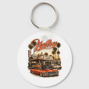 Californië Valley Retro Sleutelhanger   Vintage Be