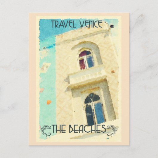 Californië Venice Beach Retro Reizen Briefkaart (Voorkant)