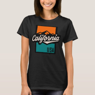 Californië Verenigde Staten-badge-reisavontuurplei T-shirt