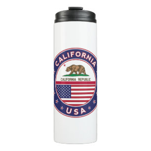 Californië, Verenigde Staten, Californië t-shirt Thermosbeker