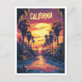 Californië Verenigde Staten  illustratie reizen Briefkaart (Voorkant)