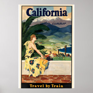 Californië Verenigde Staten Vintage Reisposter Poster