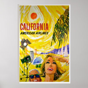 Californië Verenigde Staten Vintage Reisposter Poster
