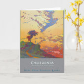  Californië Verenigde Staten Wenskaart Kaart (Gele Bloem)