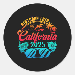 Californië Verjaardagsreis 2025 Cruise Vakantie Bi Ronde Sticker