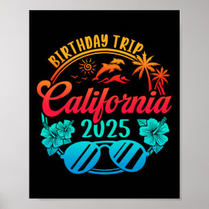 Californië Verjaardagsreis 2025 Cruise Vakantie Ge Poster