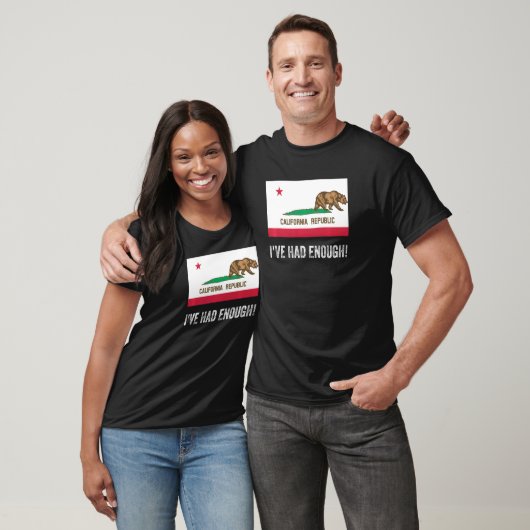 Californië verlaten heeft genoeg vlag Beer T-shirt (Unisex)