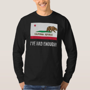 Californië verlaten heeft genoeg vlag Beer T-shirt