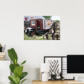 Californië verliet Barq's truck Poster (Thuiskantoor)