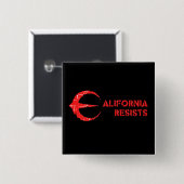 Californië verzet zich tegen Square Button Black (Voorkant /achterkant)