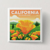  Californië Vierkante Button 5,1 Cm (Voorkant)