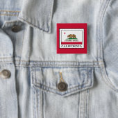 Californië Vierkante Button 5,1 Cm (In situ)