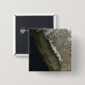 Californië Vierkante Button 5,1 Cm (Voorkant /achterkant)