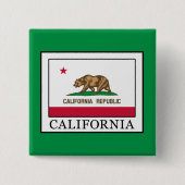 Californië Vierkante Button 5,1 Cm (Voorkant)
