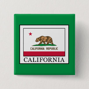 Californië Vierkante Button 5,1 Cm