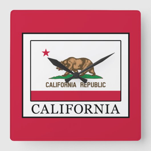 Californië Vierkante Klok (Voorkant)