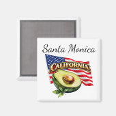 Californië Vierkante Magneet (Voorkant / Achterkant)