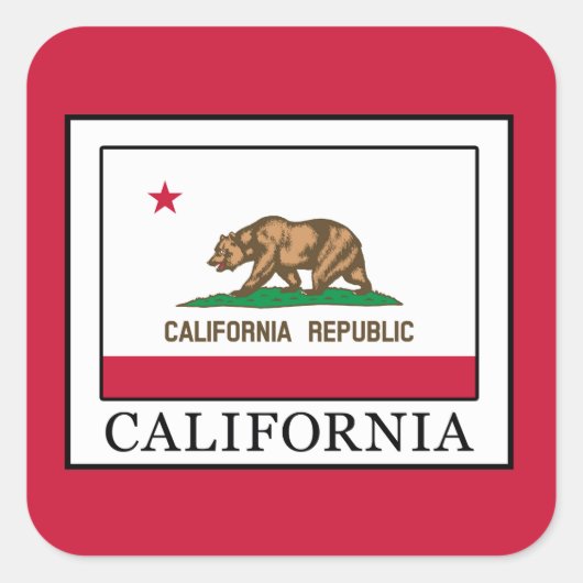 Californië Vierkante Sticker (Voorkant)