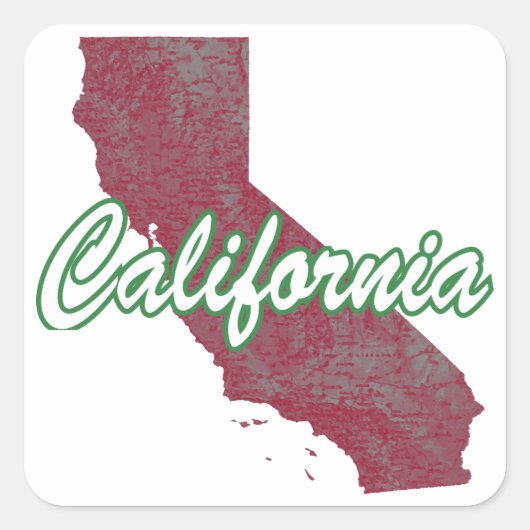 Californië Vierkante Sticker (Voorkant)