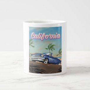 Californië Vintage Auto retro reisposter Grote Koffiekop