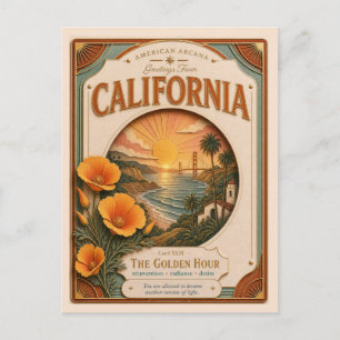 Californië Vintage Papier Uitgesneden Amerikaanse Briefkaart