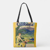 Californië - Vintage-reis Tote Bag (Achterkant)