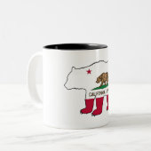 Californië vlag beer schets mok (Voorkant links)