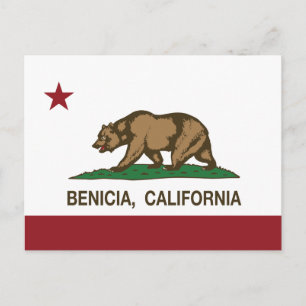 Californië-vlag Benicia Briefkaart