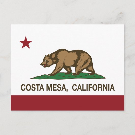 Californië-vlag Costa Mesa Briefkaart (Voorkant)