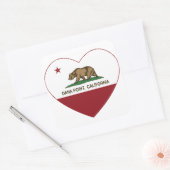 Californië vlag Dana Point hart Vierkante Sticker (Envelop)