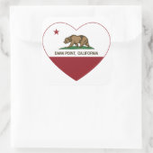 Californië vlag Dana Point hart Vierkante Sticker (Tas)