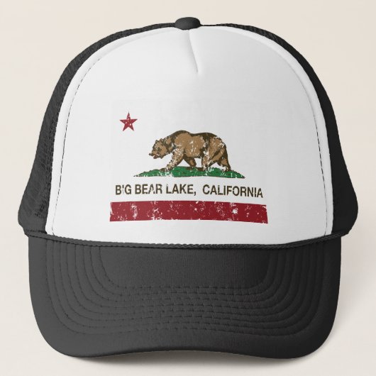 californië vlag groot beer meer in nood trucker pet (Voorkant)
