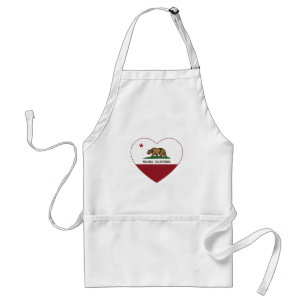 californië vlag malibu hart standaard schort