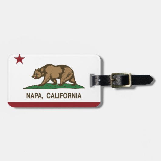 Californië-vlag Napa Bagagelabel (Voorkant horizontaal)