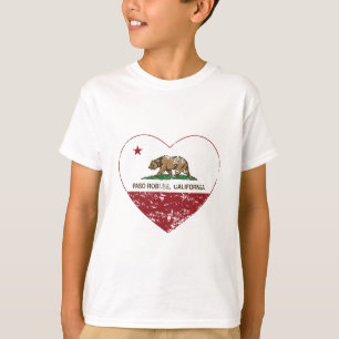 californië vlag paso roebelt hart in nood t-shirt