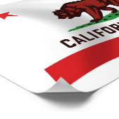 Californië Vlag Poster Print (Hoek)
