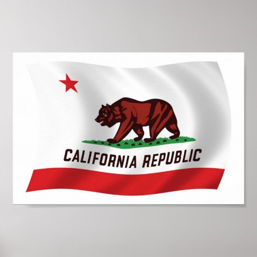Californië Vlag Poster Print (Voorkant)