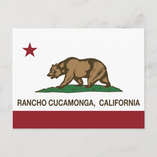 Californië-vlag Rancho Cucamonga Briefkaart (Voorkant)