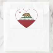 Californië vlag Sacramento hart Rechthoekige Sticker (Tas)