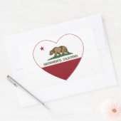 Californië vlag Sacramento hart Rechthoekige Sticker (Envelop)