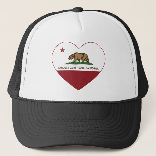 californië vlag san juan capistrano hart trucker pet (Voorkant)