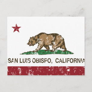 Californië-vlag San Luis Obispo Briefkaart