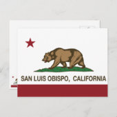 Californië-vlag San Luis Obispo Briefkaart (Voorkant / Achterkant)