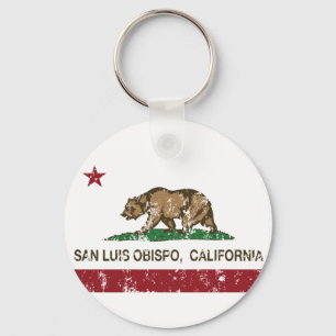 Californië-vlag San Luis Obispo Sleutelhanger