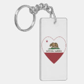californië vlag santa rosa hart sleutelhanger (Voorkant Links)